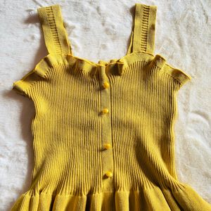 Summer Women Knitted Crop Top Flounce
