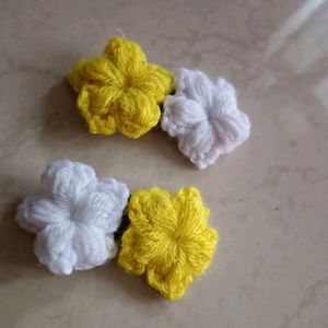 Crochet Flower Hairclips