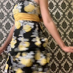 Y2K Yellow Floral Dress💛🌼