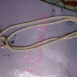 White Necklace With Stones