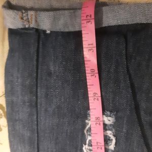 Jogger Style ripped Denims