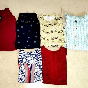 Combo Of 6 Kurties