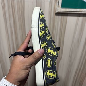 Batman Black Yellow Canvas Sneakers