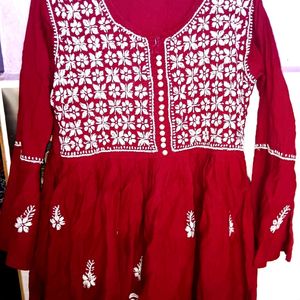 Maroon Red Short Kurti❤️😍