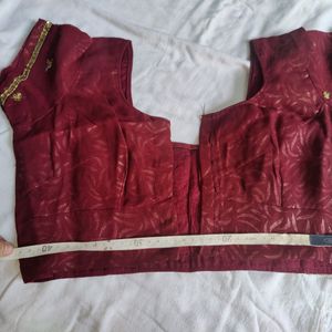 Maroon Coloured Heavy Work Sari