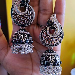 Beautiful Golden And Silver Earrings 😍😍