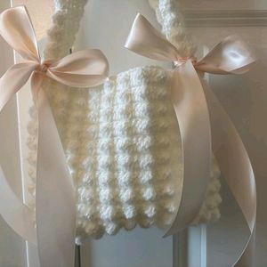 Crochet Ribbon Popcorn Bag