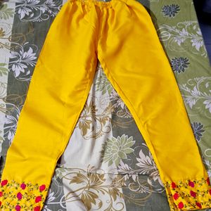 Cotton Festive Embroided Pant For Women.