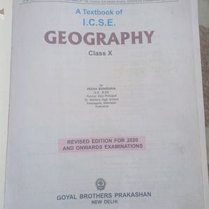 Geography Icse Textbook Class 10