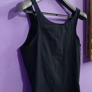 Black Casual Sports Speghetti Or Sando For Girls