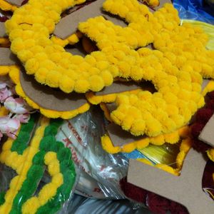 Yellow OM MDF Pooja Mandir Banner