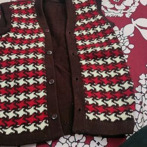 Handmade Woolen Half Sleeves Warm Sweater