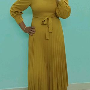 Mustard Mid Length Dress