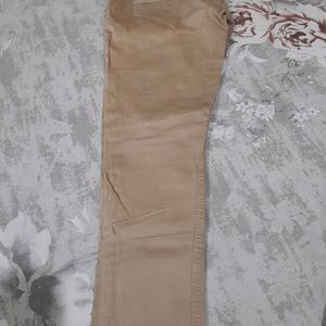 Ankle Length Beige Jeans