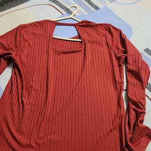 Self Linning Rust Full Sleeve Top