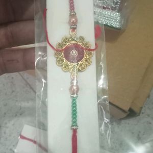 4 Items Small Temple And Rakhi