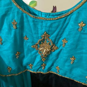 Dark Sea Green Ethnic Gown