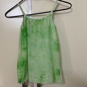 Green Tie&Dye Mesh Top