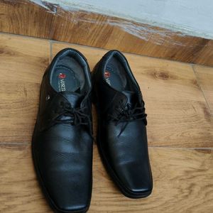 Vorth Brand Men Black Lace-up Leather Formal Shoes