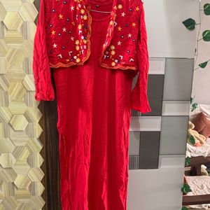 New Kurti Set With Jacket