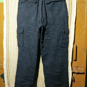 Black Cargo With Jogger Jeans For Unisex