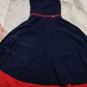 blue and red dress for girls