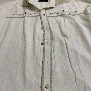 FESTIVE CREAM SHIRT FOR MEN