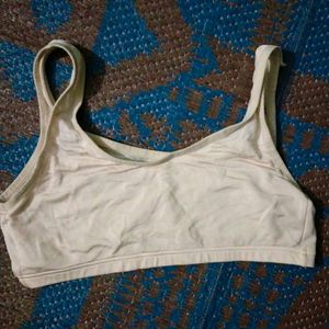 ❤️Beige 🫰🏻 Sports Plain Bra For Women Bust 30in