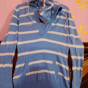 Blue And White Stripe Sweater