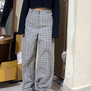 Straight Plaid Pants