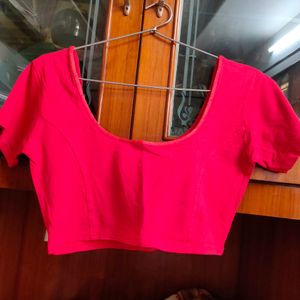 Red Velvet Blouse