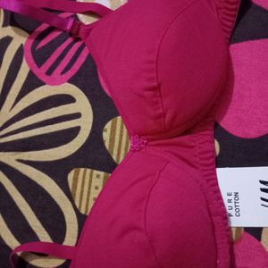 Pure Cotton Pink Bra H&M