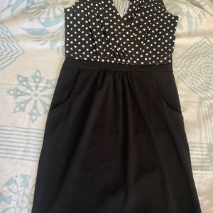 Polka Dot  Black Dress