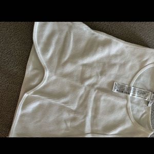 ZARA White Ribbed Tank Top