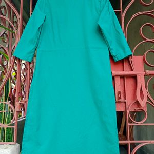 New Dark Sea Green Embroidered Kurta