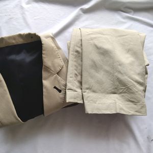 Beige Blazer And Pant (Men's)