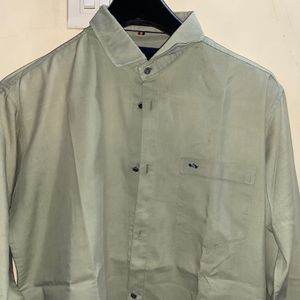 Olive Full Sleeves Slim Fit Shirt