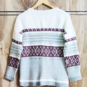 Brown Design Sweater Size-38