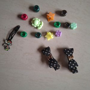 Combo Of Ear Rings,Hair Clips And Bracelet.