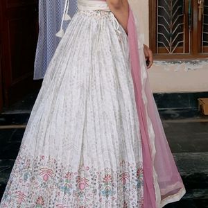 Beautiful Of White Lehenga