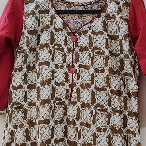 A Line Cotton Kurta