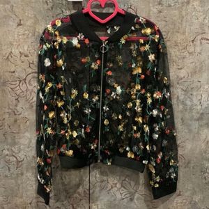 Sheer Bomber Jacket