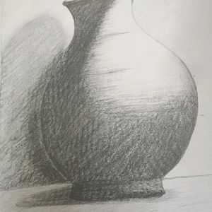 Beutiful Pot Still Life Drawing