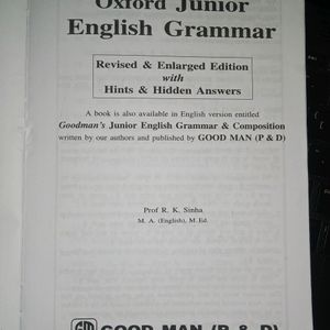 Oxford Junior English Grammar Book