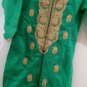 Green Kurta Set With Dupatta