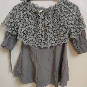 Grey Boxy Top