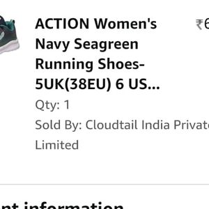 Action Women's Seagreen Running Shoes - 4.5 UK