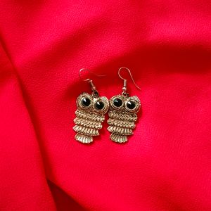 Owl Oxidized Earrings