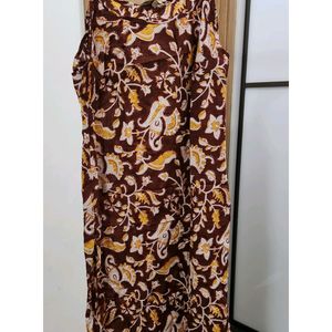 Brown Cotton Strap Kurta