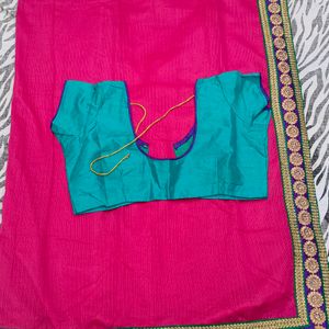 pink colour beautiful saree